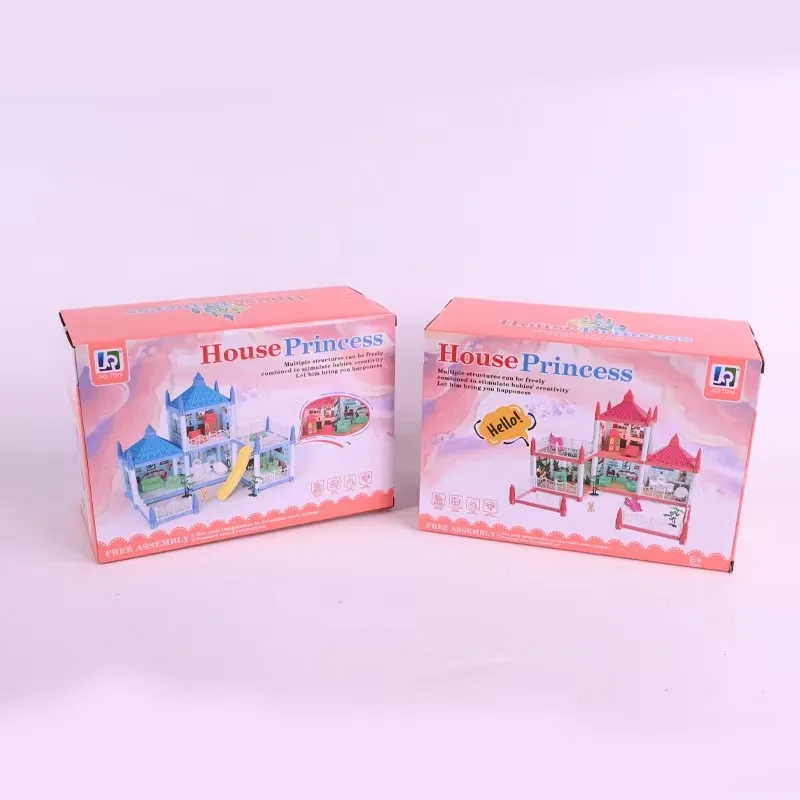 ドールハウス 3D 組み立て DIY ミニチュア ドールハウス アクセサリー ヴィラ プリンセス キャッスル withGirl 誕生日ギフト おもちゃの家