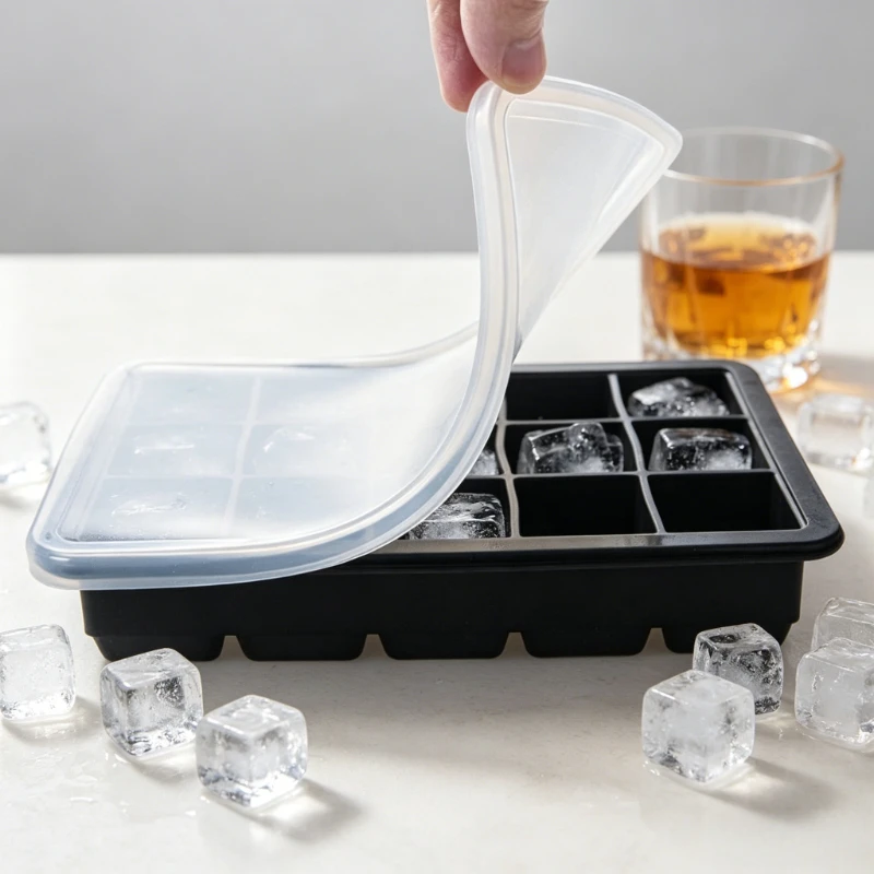 8/15 Grid Silicone Ice Cube Mold Large Tray Mold Reusable and Durable Bar Whiskey Cocktail Coffee Drink Ice Cube Model