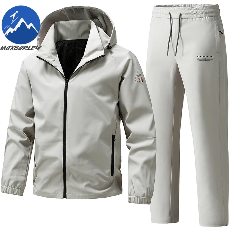 

Maxbarley 2025 Spring Autumn Jacket Pants Set Men Teen Casual Sportswear 2 Piece Workwear Fashion Hoodie Sweatpants Street Style