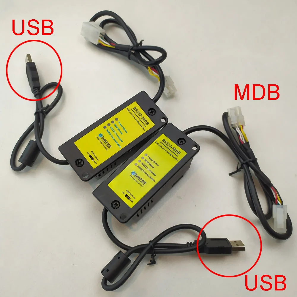 

The PC USB interface to MDB adapter box working as MDB slave cashless for vending machine