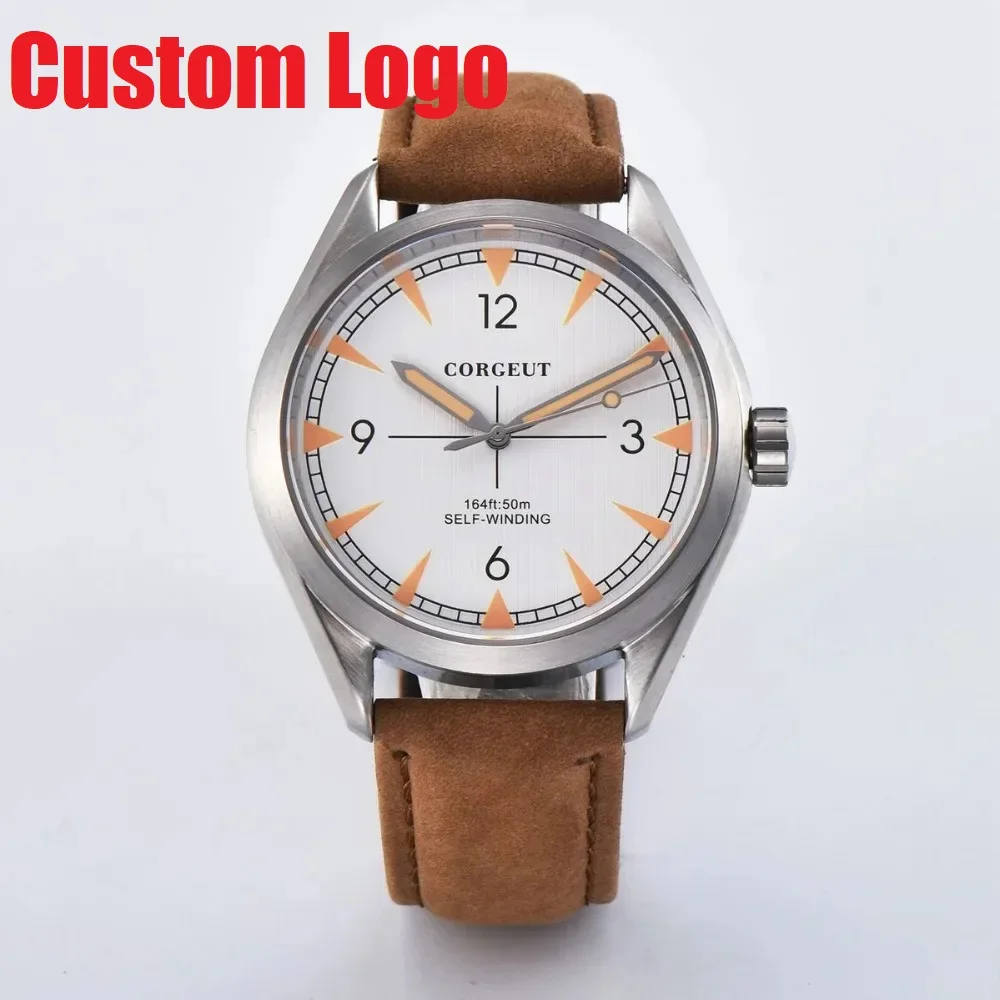 

41mm Corgeut Luxury Fashion Automatic Machinery Watch Clock Sterile Dial Sapphire Glass Stainless Steel Leather Watch Band Watch