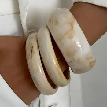 Ingemark 3件組復古米色樹脂手鐲,女士手鐲,2025新款波西米亞風疊戴手鍊,Y2K風格珠寶禮品 6 最佳銷售 手鐲 - №3