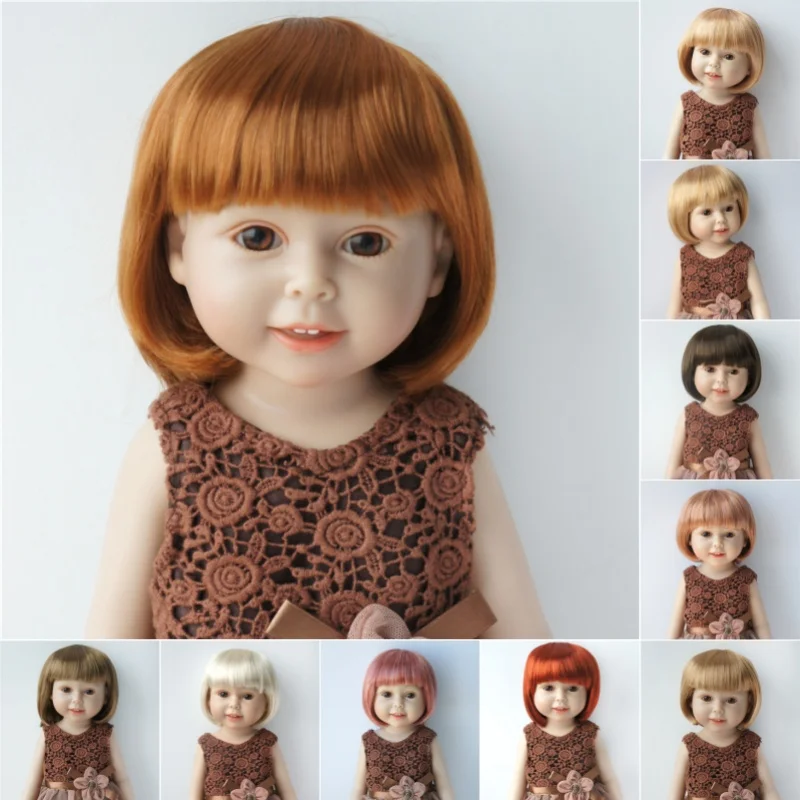 BOBO Doll wigs   JD256  11-12 inch  28-30 CM  Short BOBO Cut   Synthetic mohair  Resin  doll wig