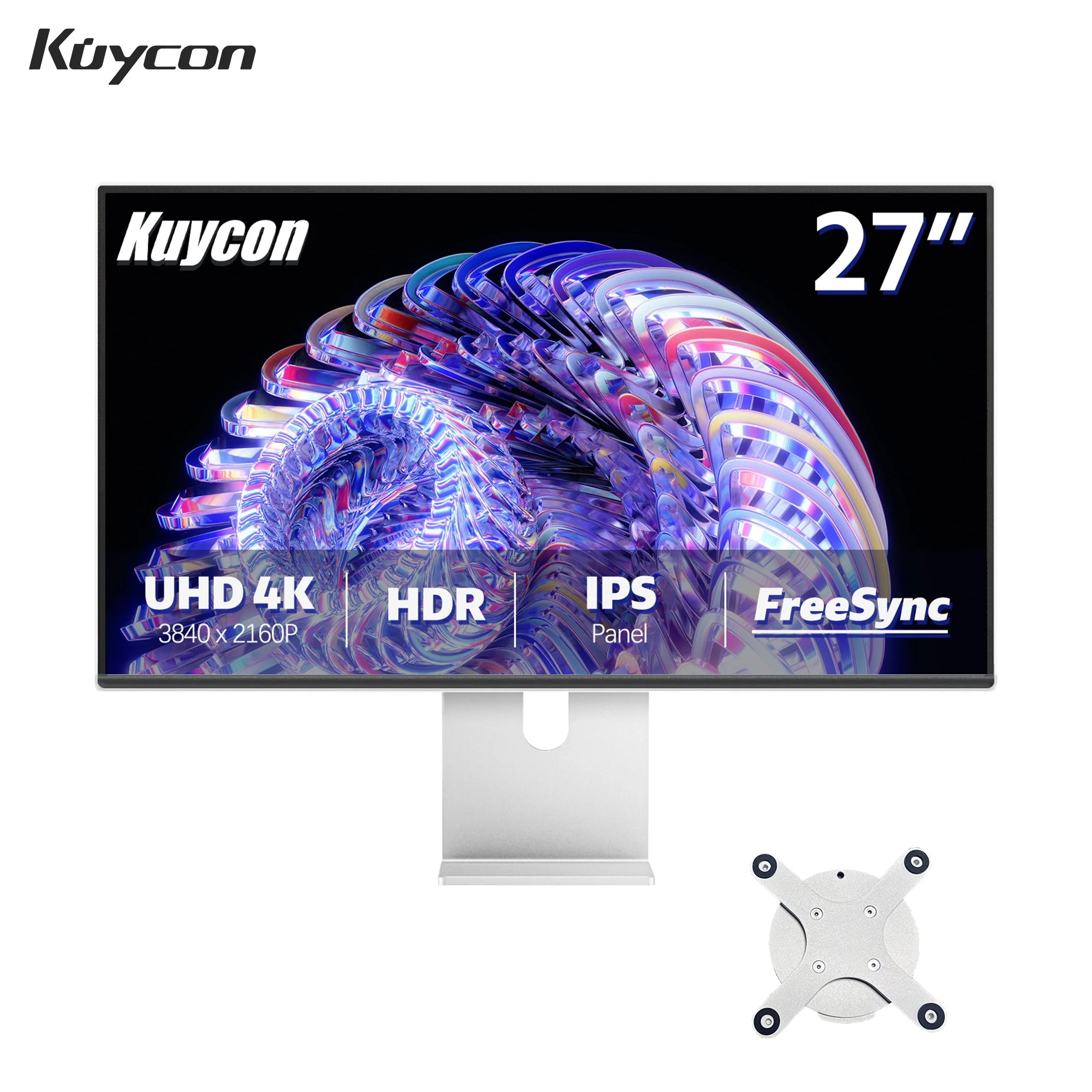 

Kuycon 4K Ultra HD P27L Компьютерный монитор 27 дюймов Уход за глазами ПК Дисплей 1080P 60 Гц 99%sRGB Экран 16:9 HDMI XBox PS4 PS5 Переключатель