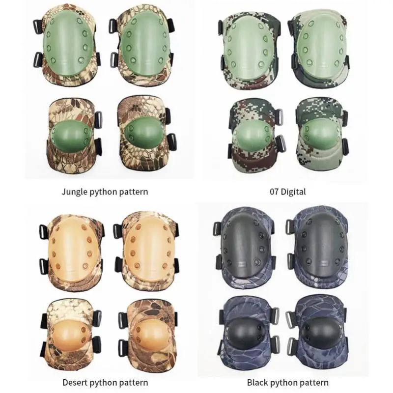 

Набор защитных наколенников для взрослых, тактическая Боевая защита на колено, спортивное снаряжение в стиле милитари, армейский зеленый камуфляж, Налокотники и наколенники