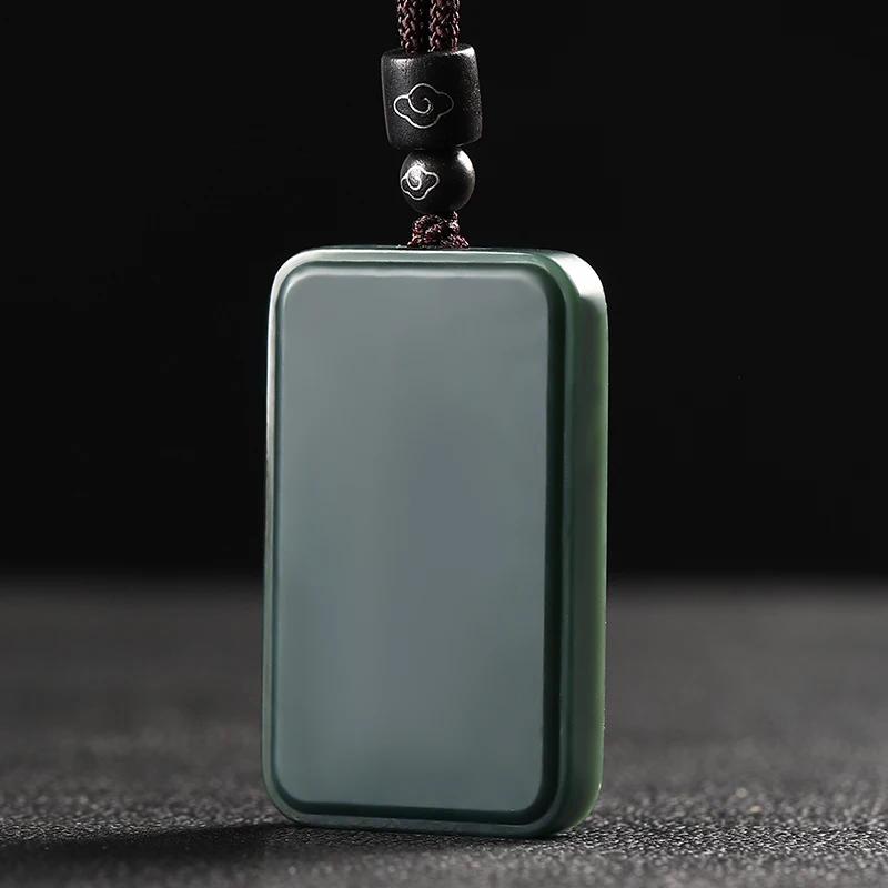 

New genuine Xinjiang Hetian jade Ping An brand jade pendant men's and women's no matter brand