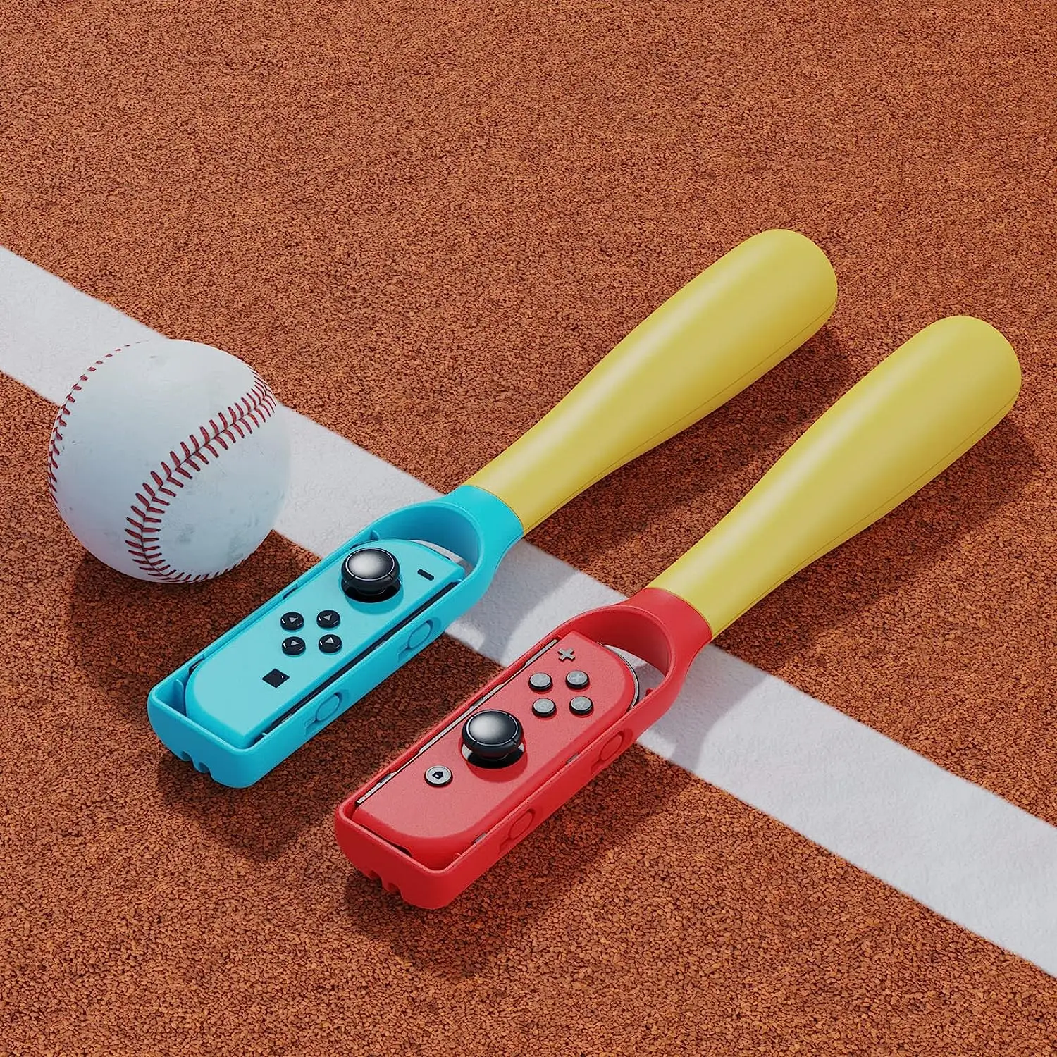 2PCS Switch Controller Grips Baseball Stick Game Accessories Compatible with NS OLED/NS Small Handle Somatosensory Baseball Grip