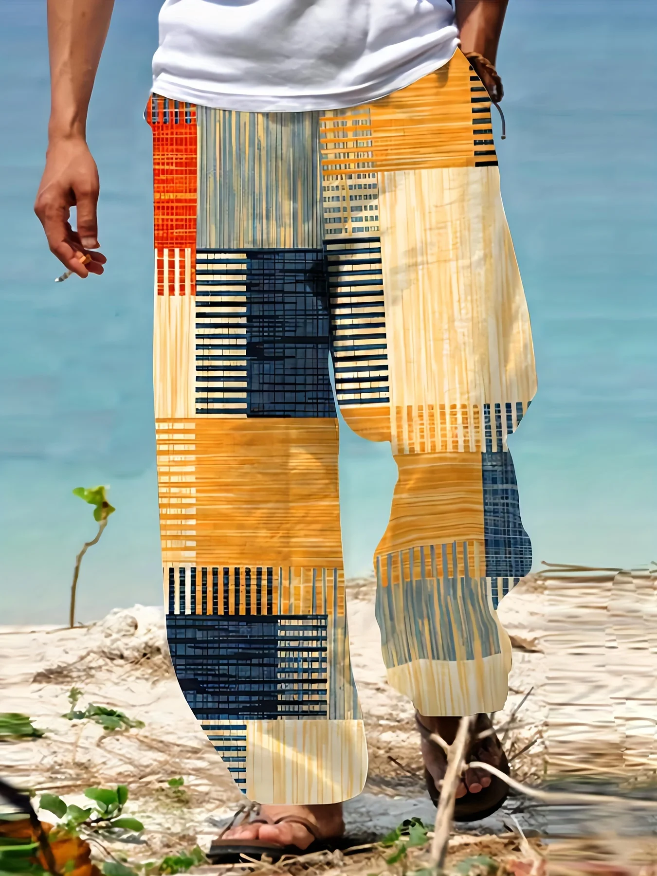 

Лидер продаж 2026: Модные мужские летние брюки нового стиля для пляжа, активного отдыха и отпуска, свободные, с 3D-принтом, большие размеры