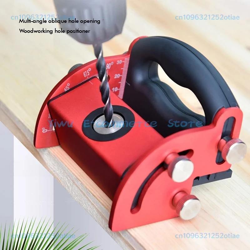 Luminum Alloy Drill Angle Guide Hole Locator Drilling Locator Wood Splicing Installation Tool For Line Scriber Woodworking