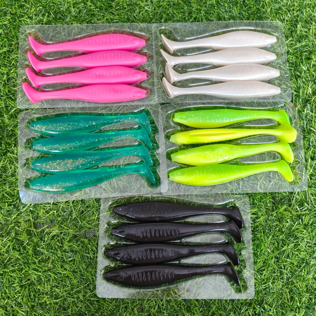 

Swolfy 20pcs 14cm 18g TPR Fishing T Tail Soft Lures Floating Swimbaits Elastic Silicone Artificial Baits Jigging Wobblers Tackle