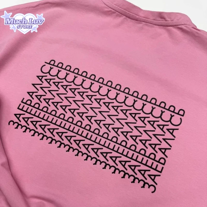 

Fashion Casual Letter Printed T-shirt 100% Cotton Commute Women's Clothing Y2k Vintage Short Sleeve Top Harajuku Streetwear
