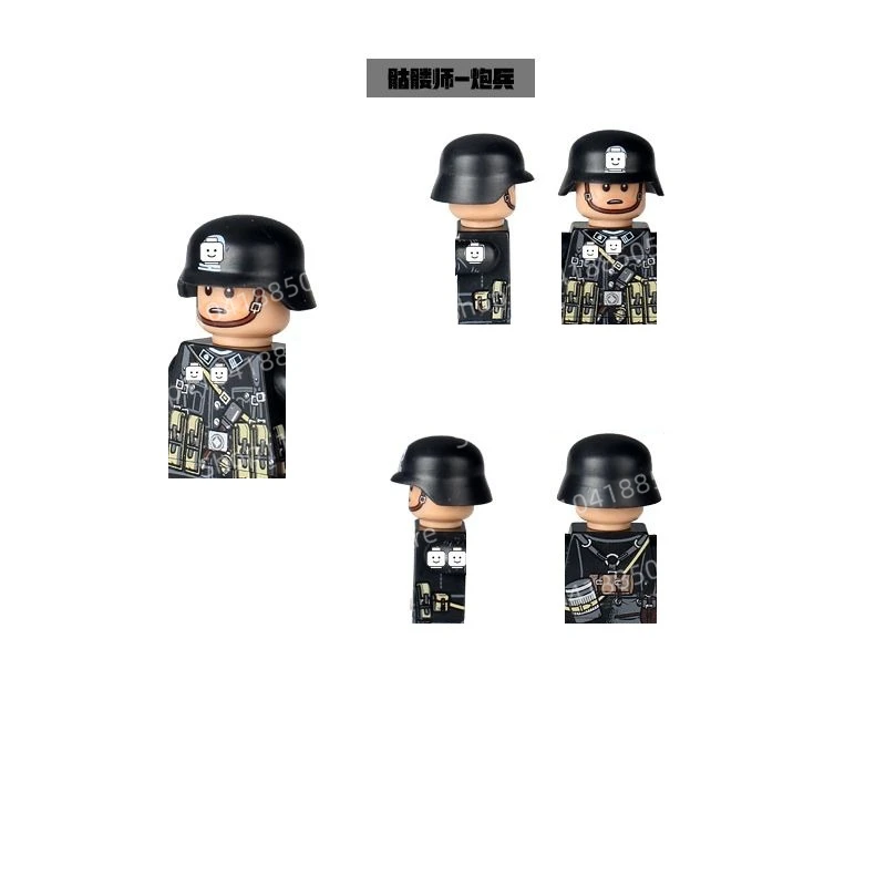 MOC Militare Building Blocks Figurine Seconda Guerra Mondiale Soldati tedeschi Figurine Regali di festa americani e sovietici Ornamenti