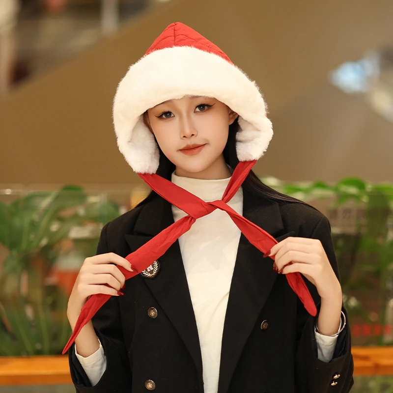 Fashion Keep Warm Windproof Plush Hat Casual Shoulder Bag Multiple Ways To Wear