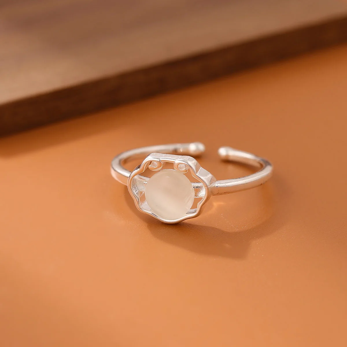 

New Fashion Chinese Wind Symbolizes Auspicious Cloud Longevity Lock 925 Sterling Silver Popular Opening Rings R352