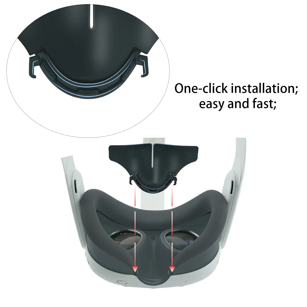 All-in-One Accessories Kit for Meta Quest 3 – Controller Grips, Face Cover, Light Blocker Nose Pad & VR Headset Protective Shell view 5