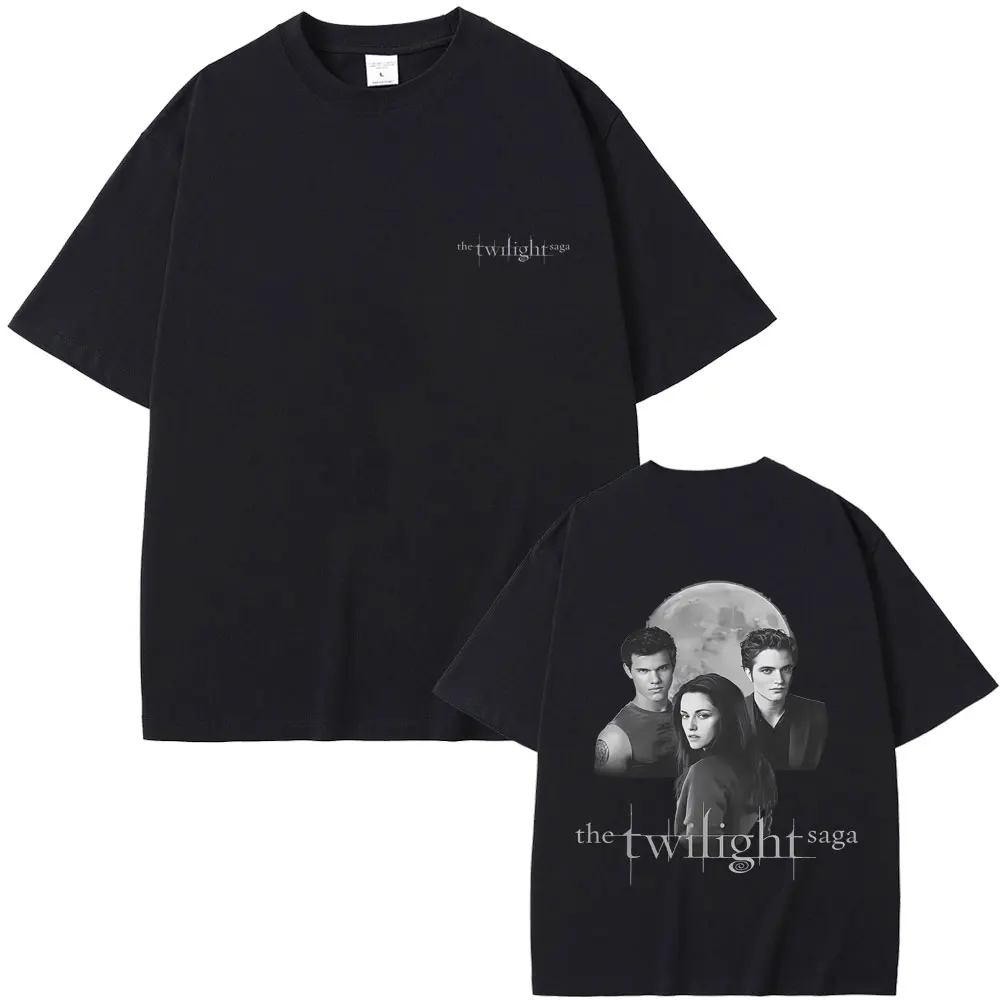 

Movie Twilight Vampire Robert Pattinson Edward Cullen Bella Jacob Black Graphic T-shirt Men Women Casual Retro Oversized T Shirt