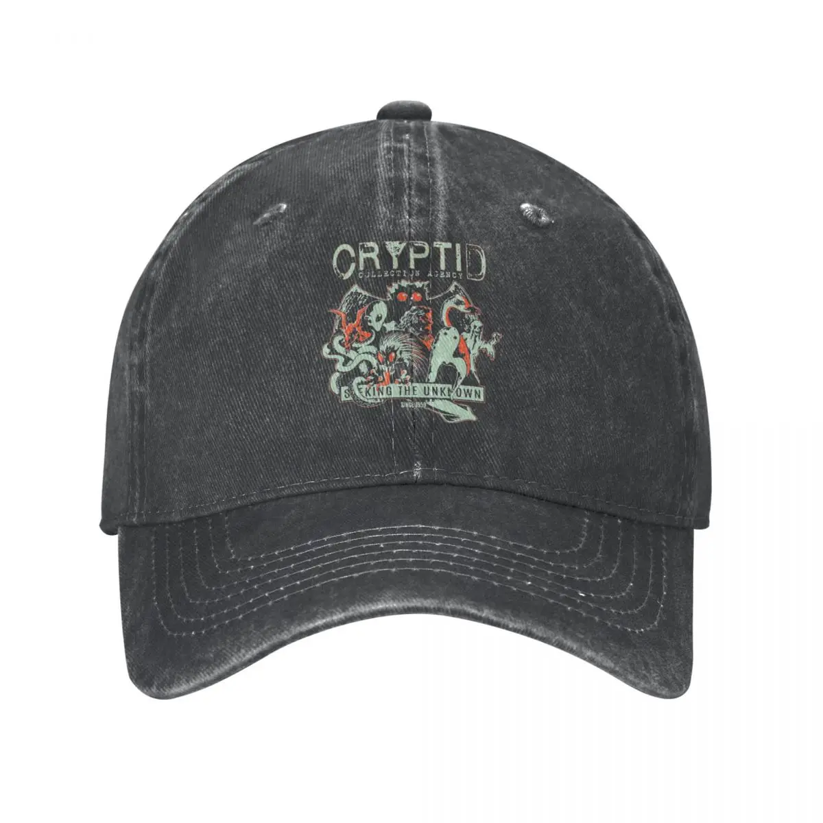 

Retro Mothman Cryptid Baseball Cap Unisex Distressed Denim Headwear Outdoor Workouts Adjustable Fit Caps Hat