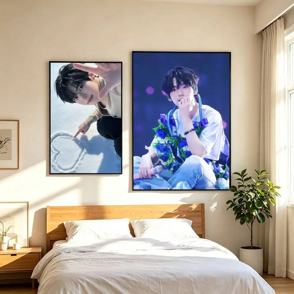 H-Han Yujin Young Kpop  Poster High Quality Dorm Living Room Aesthetic Wall Decoration Painting Stickers Gift