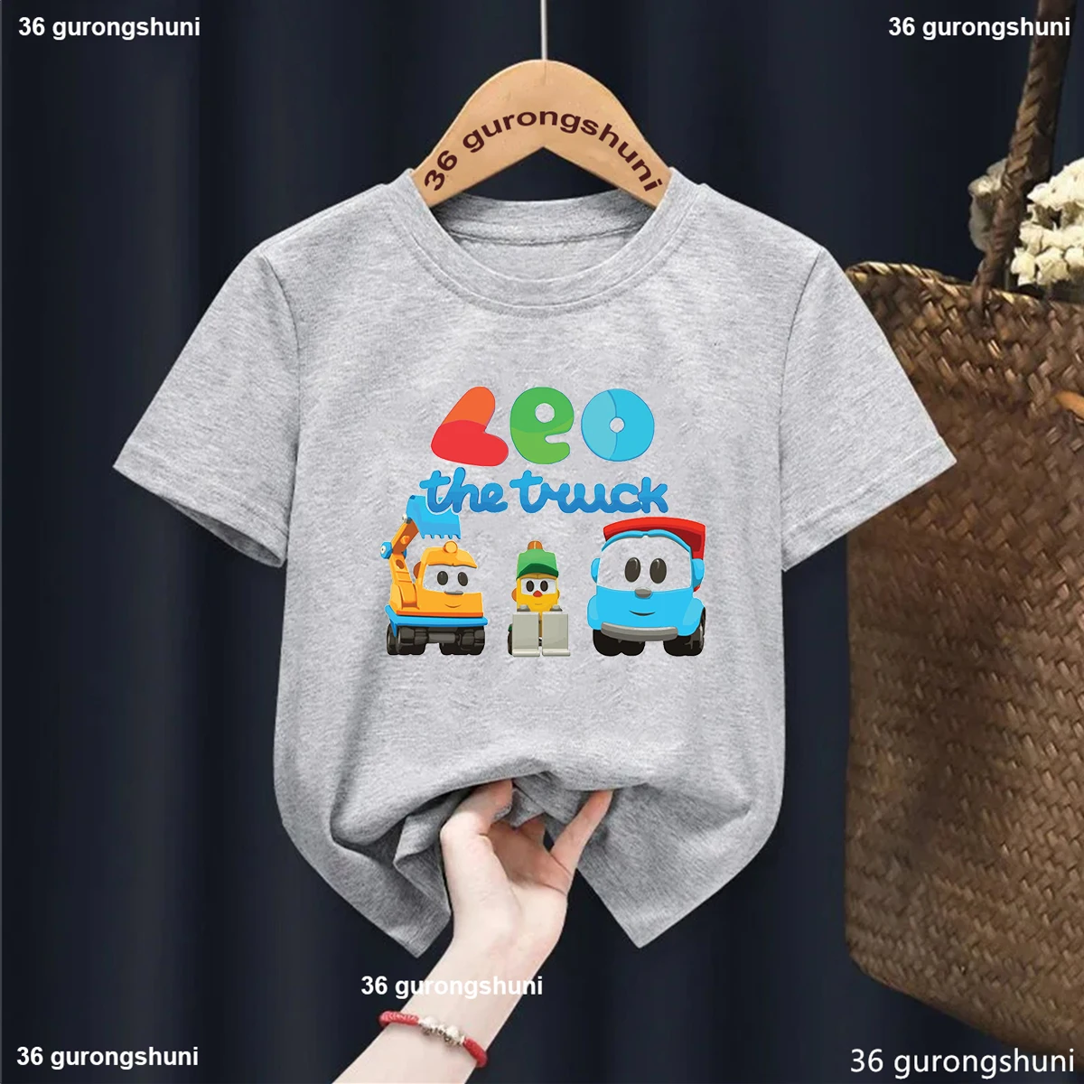 New Boys Tshirt Funny Leo The Truck Tv Show Cartoon Print Toddler T-Shirt Kawaii Girls T Shirt Fashion Boys/Girls Clothes