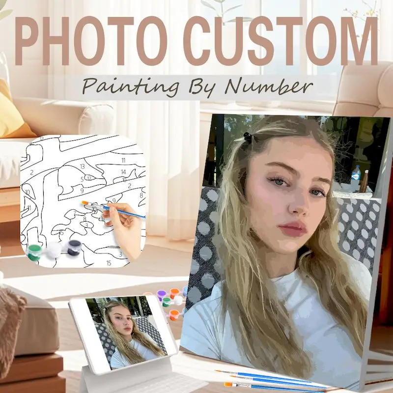 PhotoCustom Foto Benutzerdefinierte Diy Malen Nach Zahlen Persönlichkeit Bild Angepasst Malen Nach Zahlen Geschenk Acryl Färben Nach Zahlen