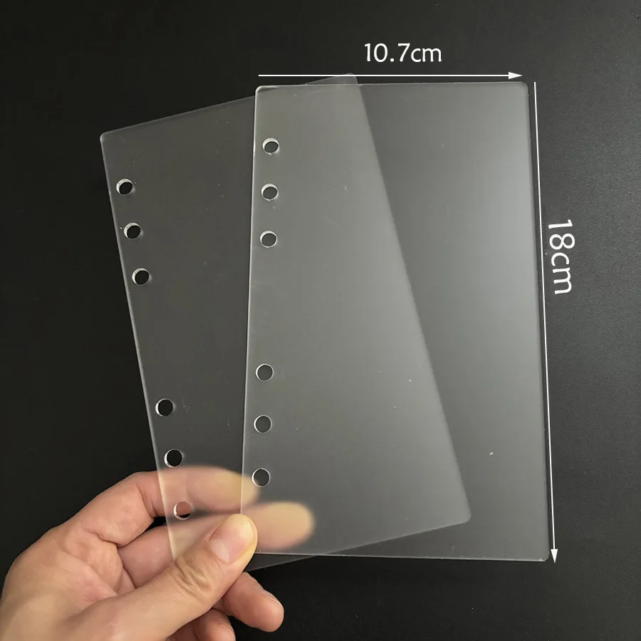 A6 Acrylic Transparent Double-Sided Laminated Hard DIY Cover Photo Album Loose Leaf Binder Account Book Office Stationery