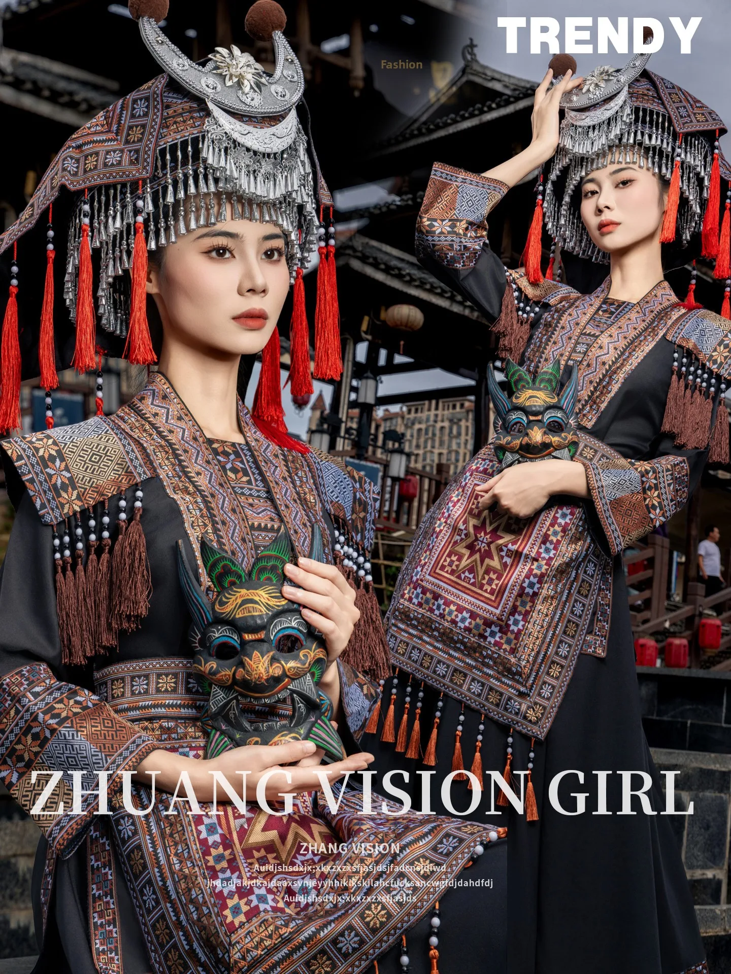 

Новая женская этническая одежда: юбка в стиле Яо, традиционная футболка Хани, традиционный костюм для женщин