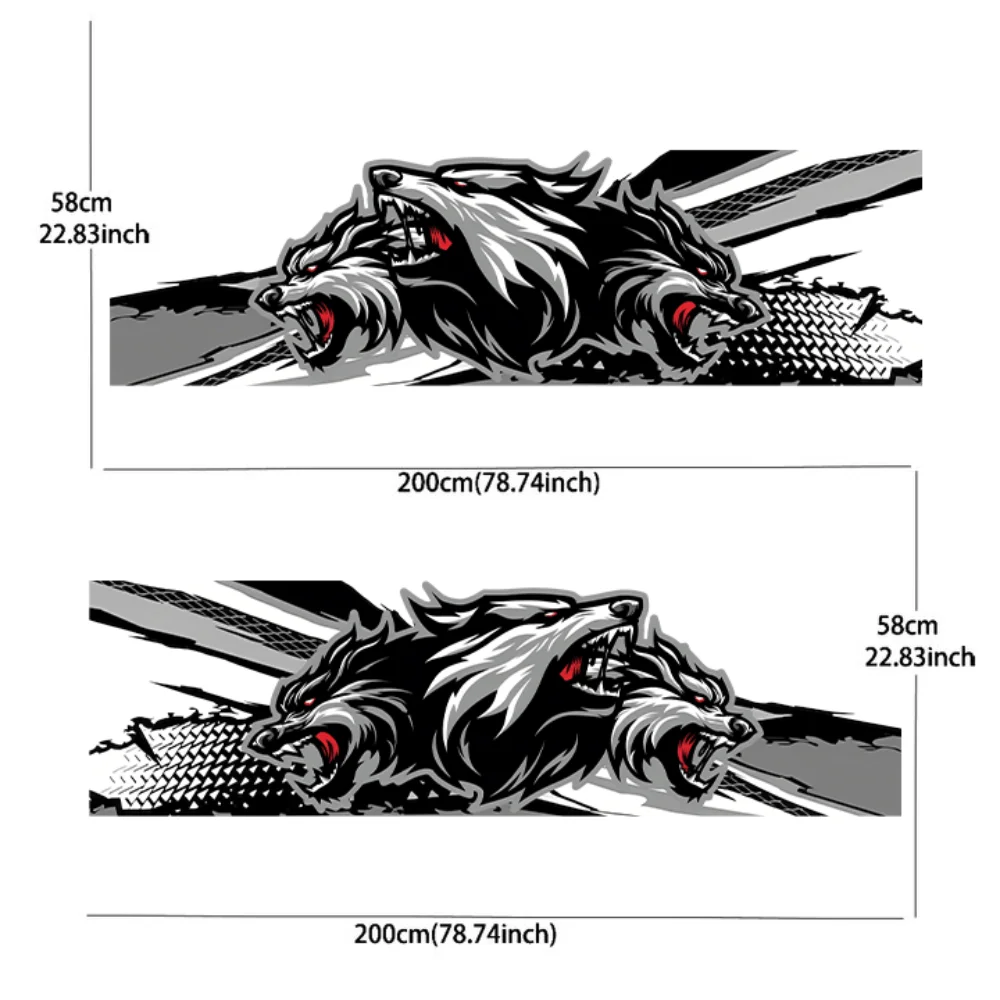 Various Fierce Animals Eagle Wolf Line Racing Car Shape Sticker Car Sticker Full Body Decal Decoration Covering Scratches Protec