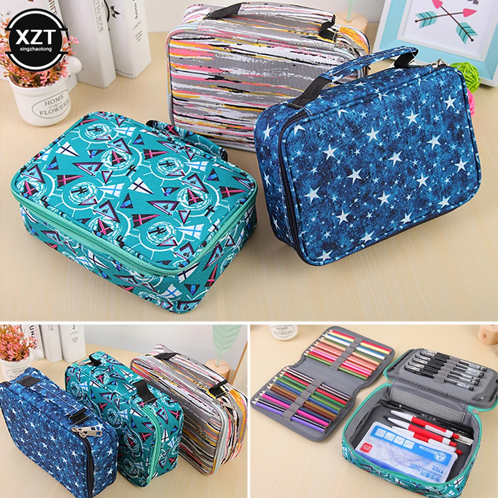 72 Slots School Pencil Case Kawaii Penal for Girls Boys Pencilcase Cute Big Pen Box Large Cartridge Bag Stationery Kits Supplies