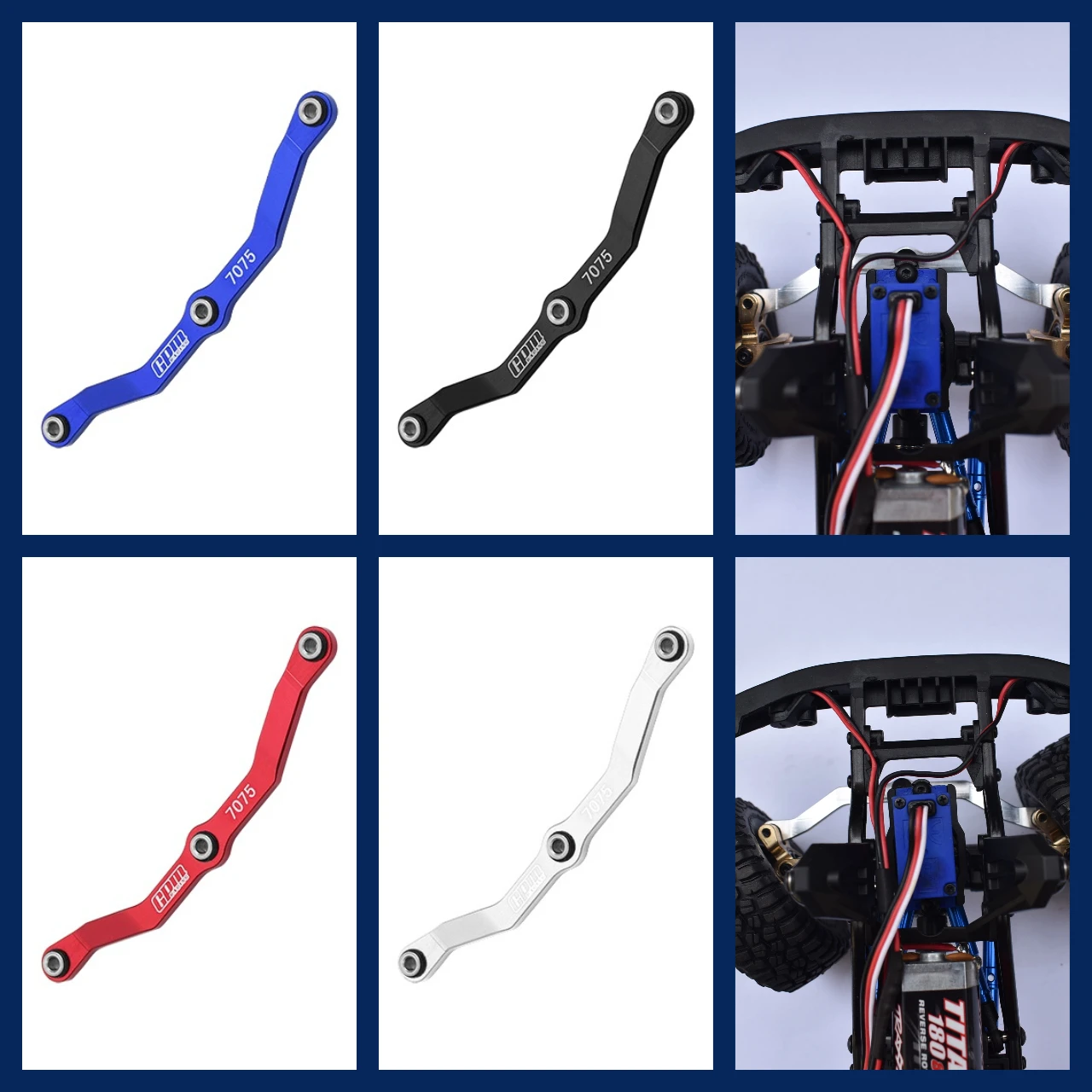 GPM Alloy 7075 Steering Link Rod For TRAXXAS 1/18 TRX-4M Ford Bronco, Land Rover, K10