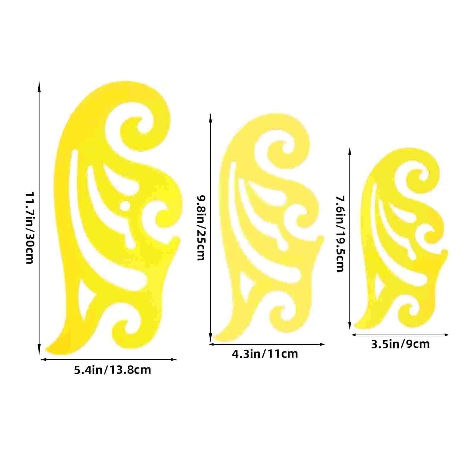 3 шт. швейная линейка для резки французских кривых для рисования, шаблон, изогнутые индивидуальные прецизионные линейки, желтые квилтинговые и