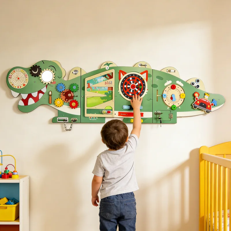 kindergarten corridor decoration, wall pendants, busy boards, early education educational toys wholesale