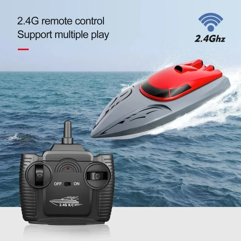 

2.4G RC Boat Remote Control Boat Waterproof Toy Dual motors 20KM/h High Speed RC Boat Racing