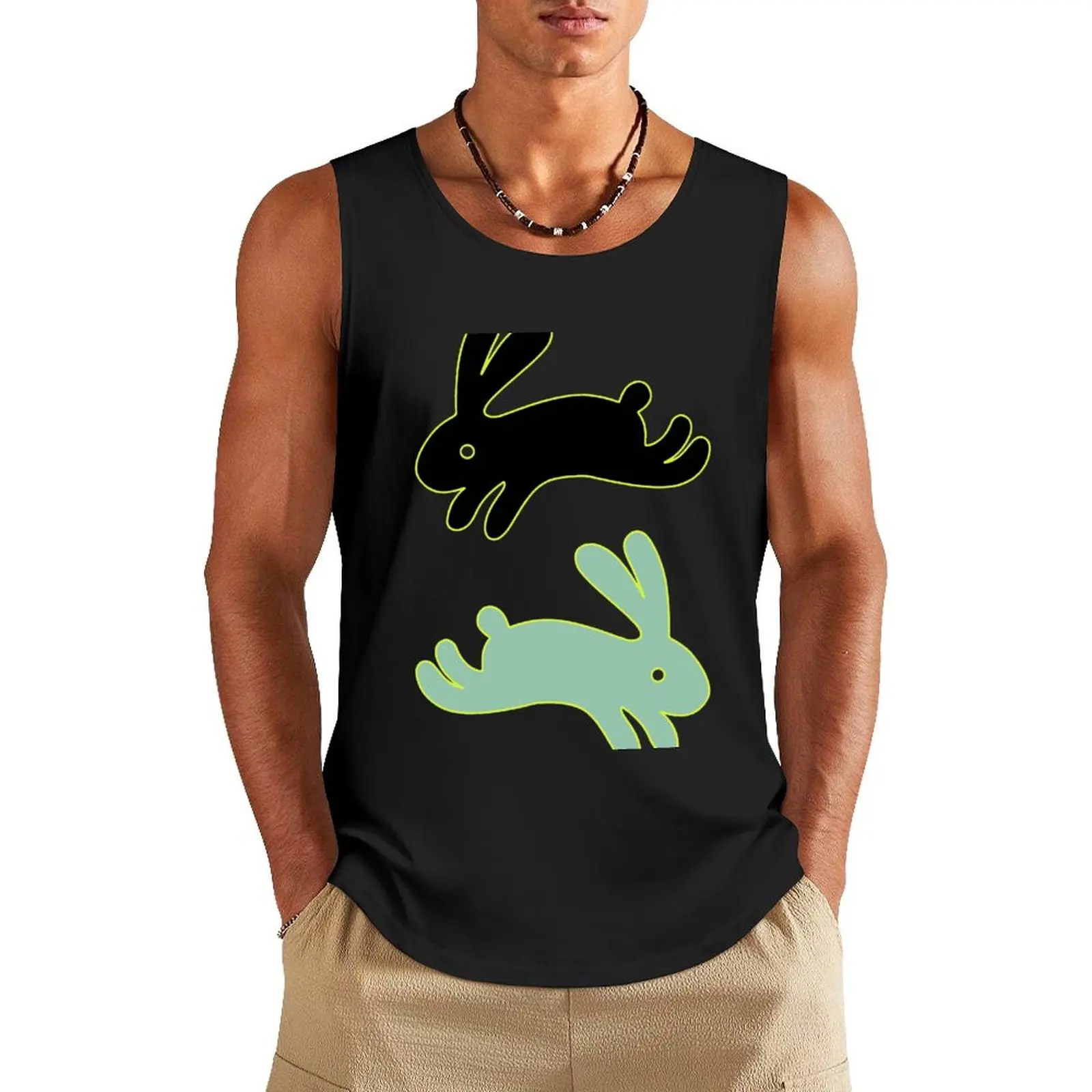 Bunny Honey Tank Top Men's summer t-shirt men clothings gym shirt man