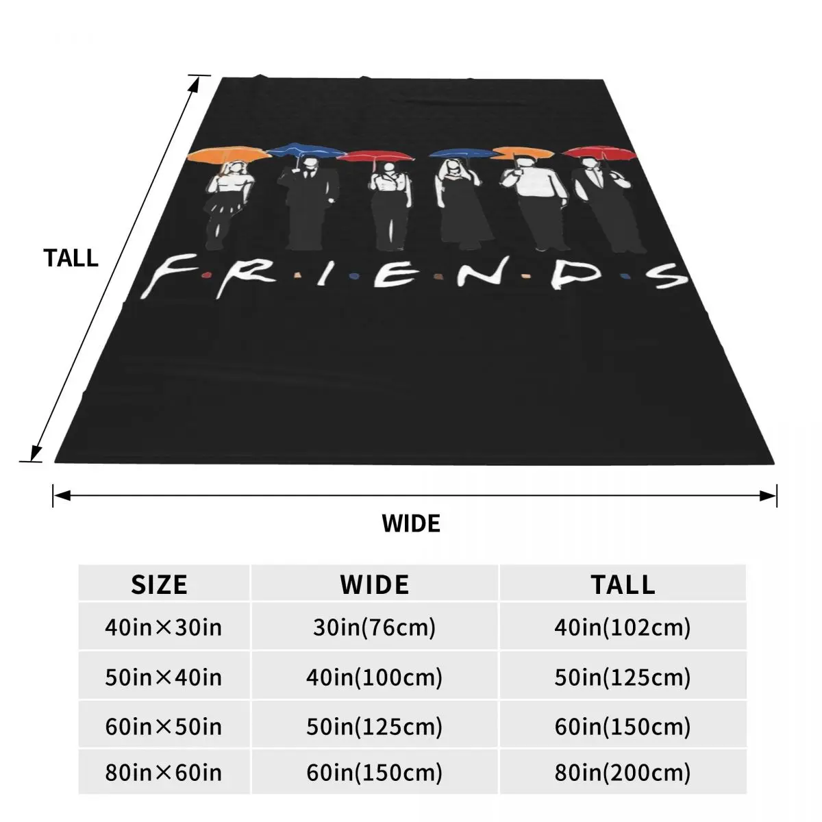 Friends TV Show Series Flannel Blanket Cartoon Central Perk Warm Throw Blanket for Living Room Office Bedspread Sofa Bed Cover