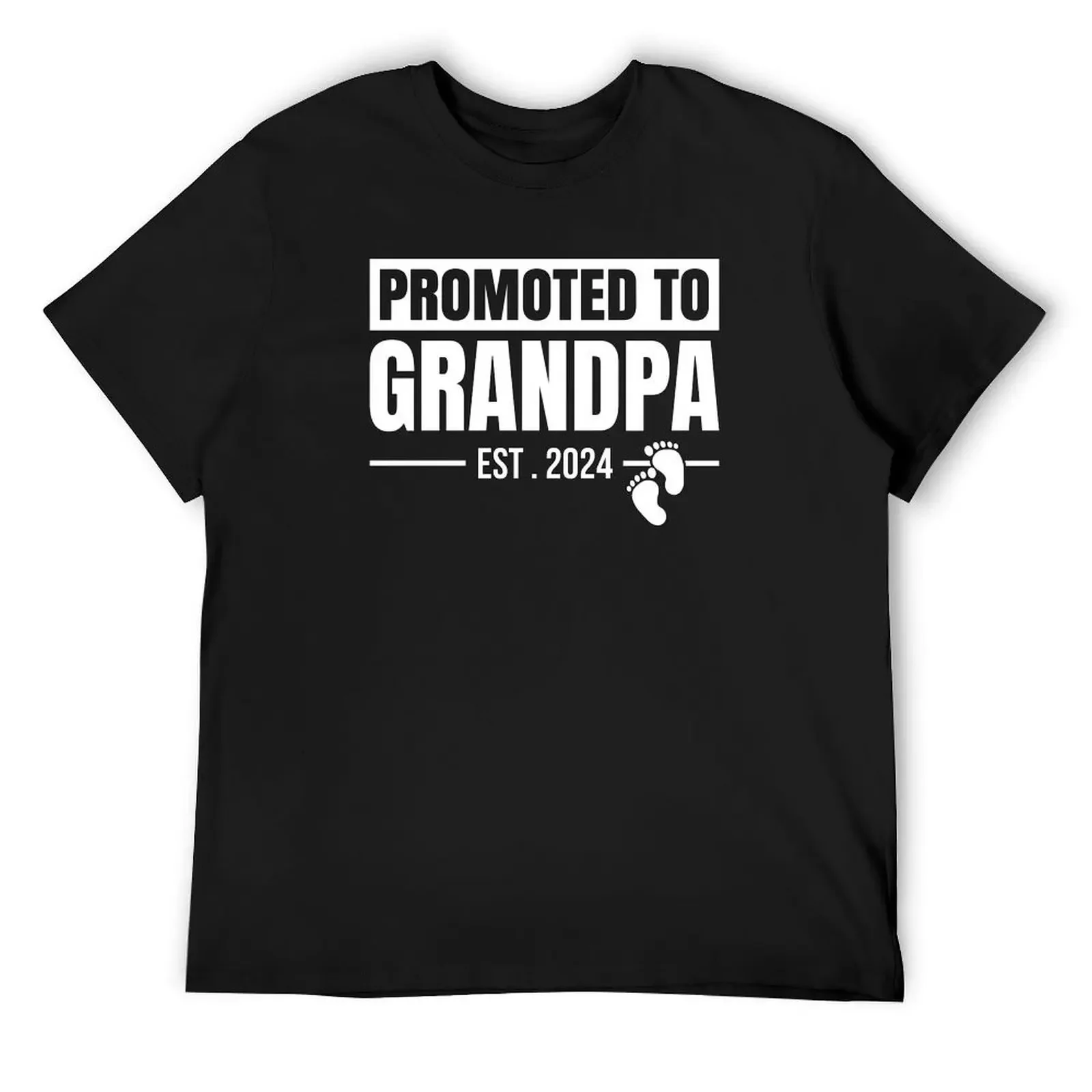 Promoted To Grandpa Est 2024 Artwork T-Shirt vintage new edition boys animal print t shirt men