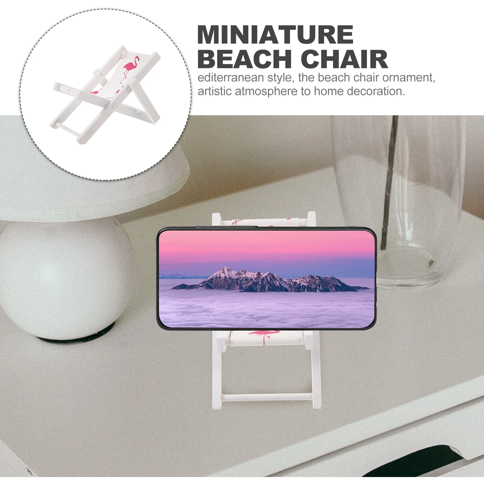 

Beach Chair Decoration Foldable Lightweight Folding Themed Fairy Garden Accessories Decorations Travel