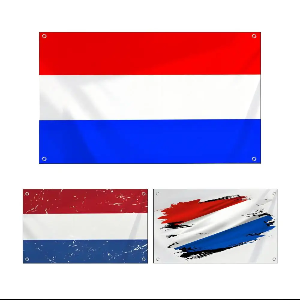 Netherlands Flag Flags Fade-Resistant Fabric Garden Flag | Outdoor Hanging Sign for Shop Home