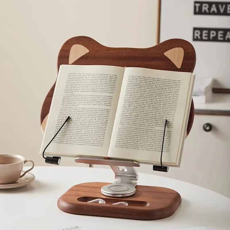 Solid Wood Reading Stand Student Reading Height Increase Bracket Picture Book Ipad Tablet Notebook Portable Book Holder