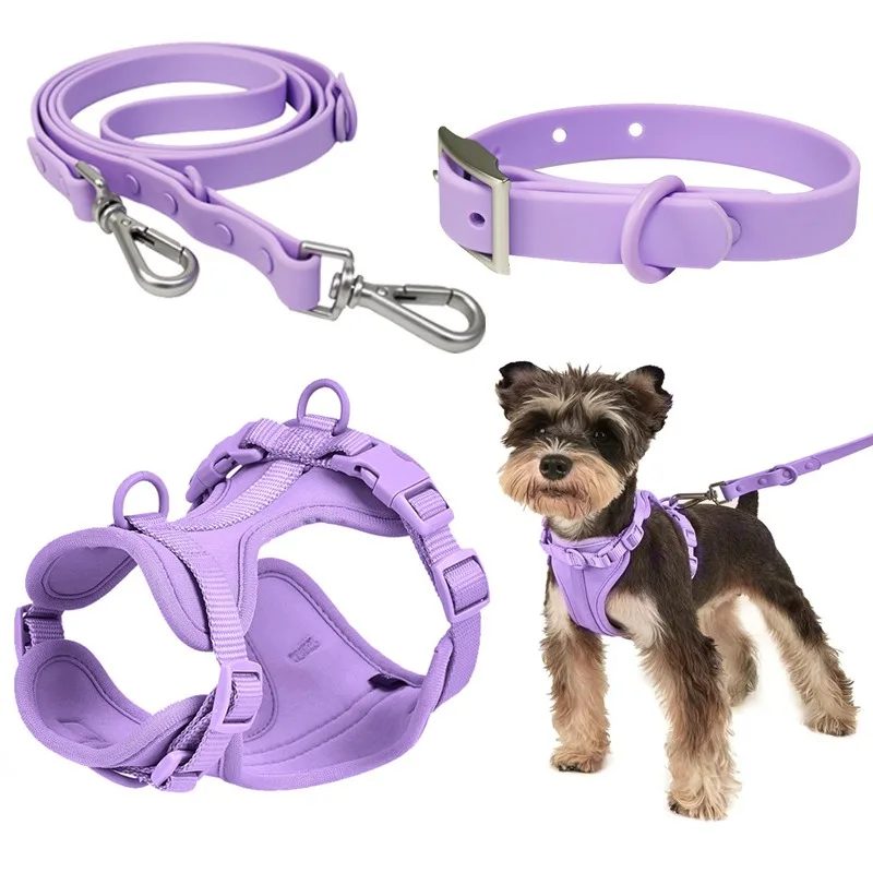 

Dog Collars And Leashes Harness Comfortable Purple Pet Harness Adjustable Chest Strap For Medium And Large Dogs Walking Training