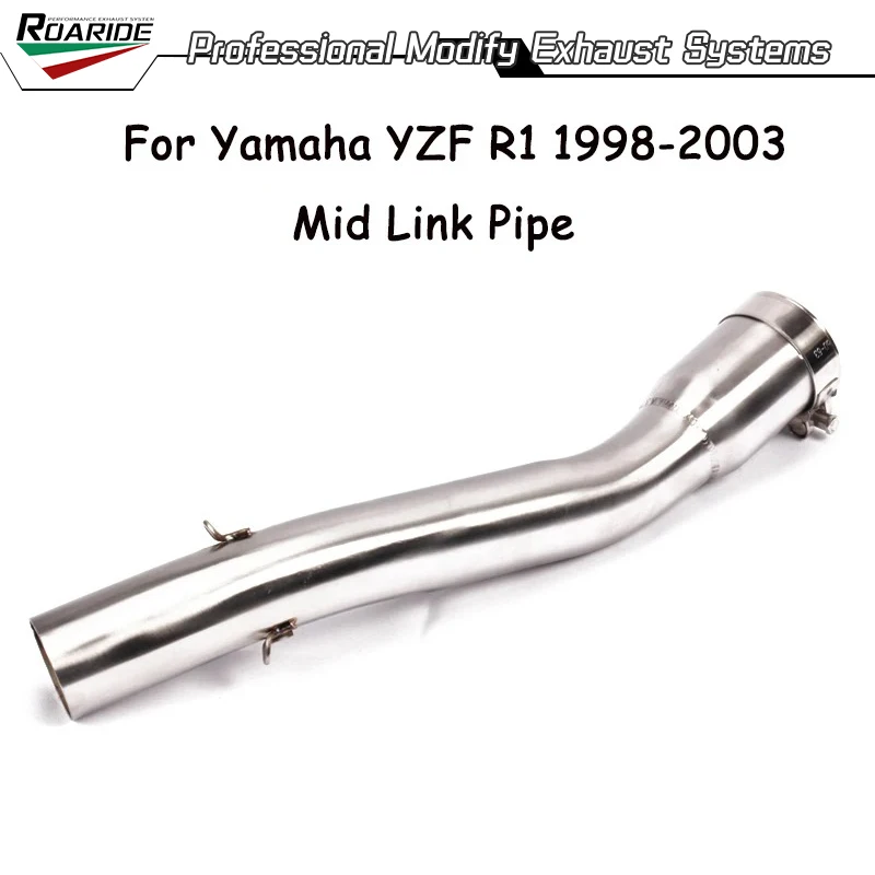 Slip On Motorcycle Modified Mid Link Pipe Exhaust System Escape Connect Tube For Yamaha YZF R1 1998 1999 2000 2001 2002 2003