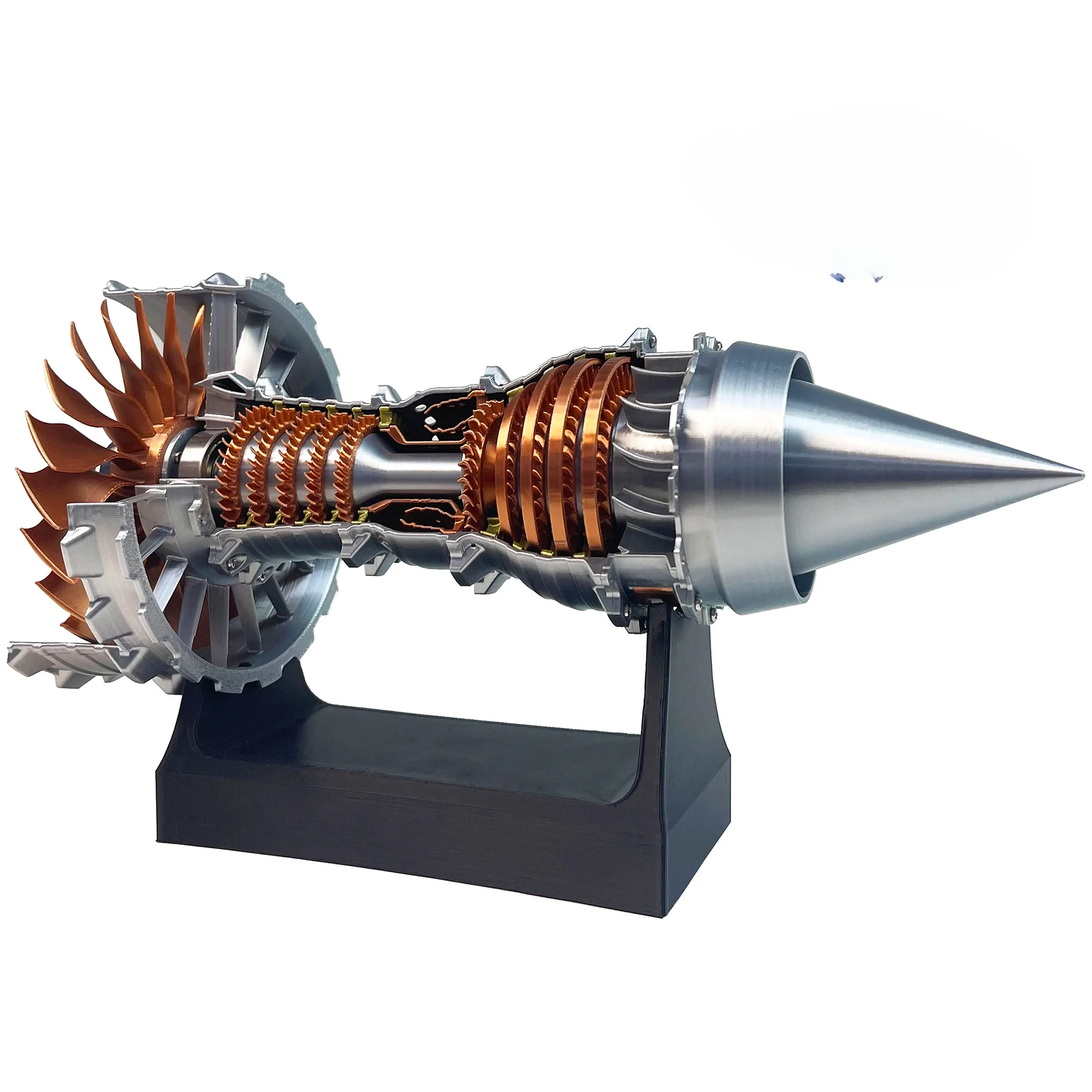Turbofan Engine Model Aircraft Engine Kit DIY Assembly Model Toy Aircraft Engine Model Mechanical Science Educational Toy