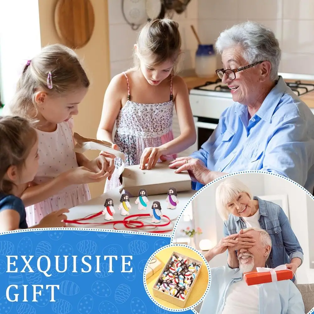 تماثيل يسوع الصغيرة - 300 عبوة من الألوان المتنوعة، مثالية لعيد الفصح والكنيسة والمناسبات الدينية #6