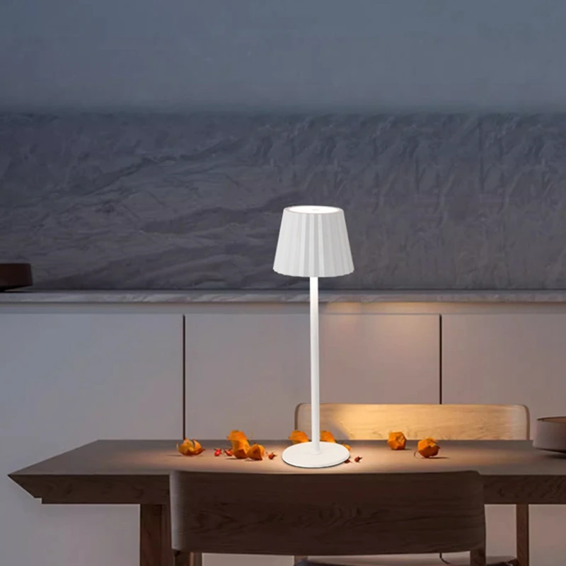 ABDJ-3W LED لمبة مكتب مصباح مكتبي لاسلكي 2000Mah قابلة للشحن مصباح مكتبي محمول لغرفة النوم مصباح مكتبي للزينة