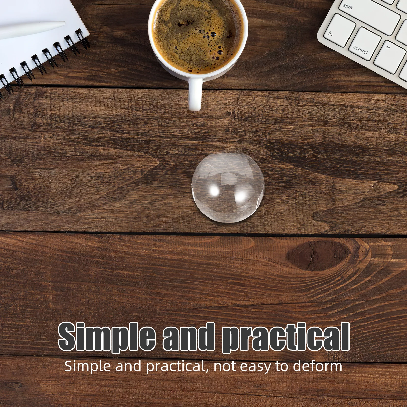 

65Mm Hemispherical Magnifier 10X Sharp Clarity Lightweight Acrylic Build for Books Maps Papers Multi Purpose Reading Aid with