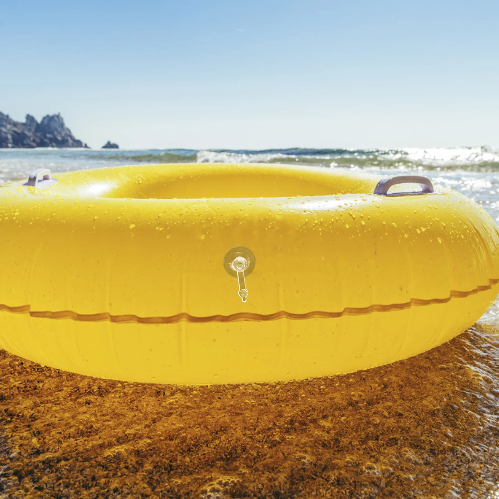 100 Piezas de Boquillas Inflables, Válvula Transparente de PVC con Tapa Abatible para Anillos de Natación, Flotadores de Piscina, Sofás, Fácil Instalación, Ajuste Universal