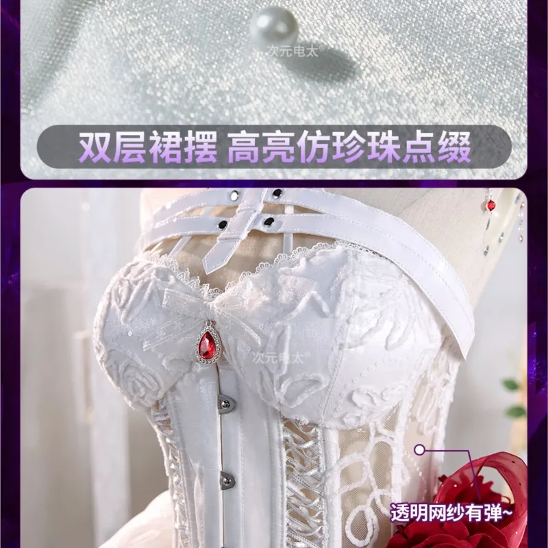 أزياء عبودية النصر NIKKE Mihara التأثيرية سلاسل عبودية بيضاء لعبة شخصية الزي حفلة الهالوين لعب الأدوار عيد الميلاد