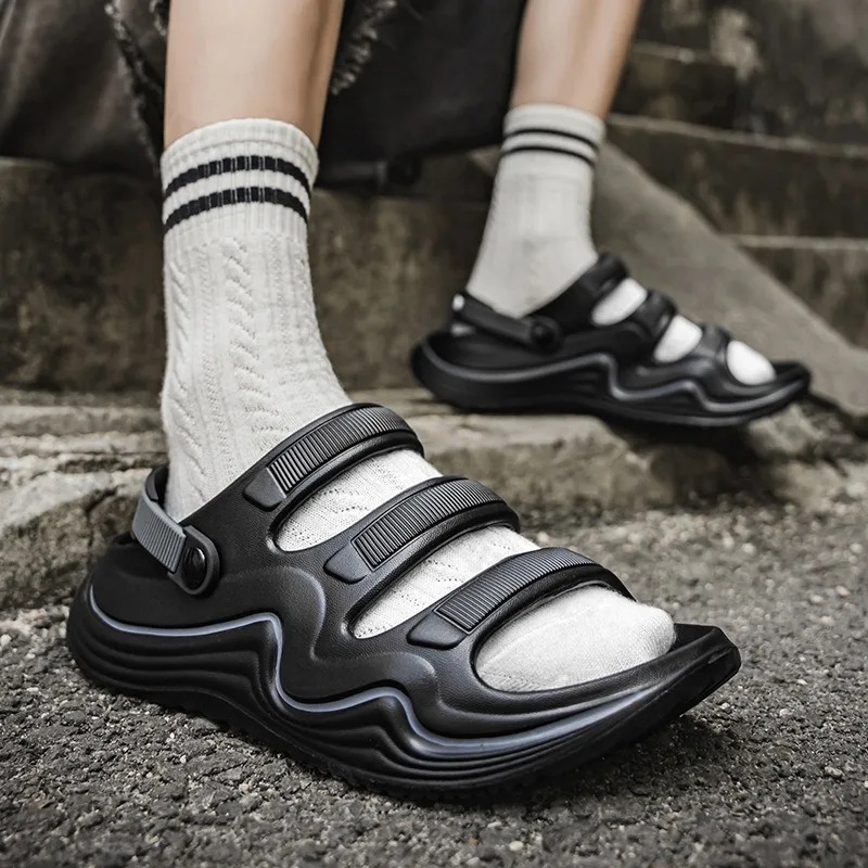 

Мужские сандалии, летние пляжные праздничные сандалии для отдыха, обувь двойного назначения, новинка 2025 года, уличные кроссовки, мужская удобная повседневная обувь в стиле ретро