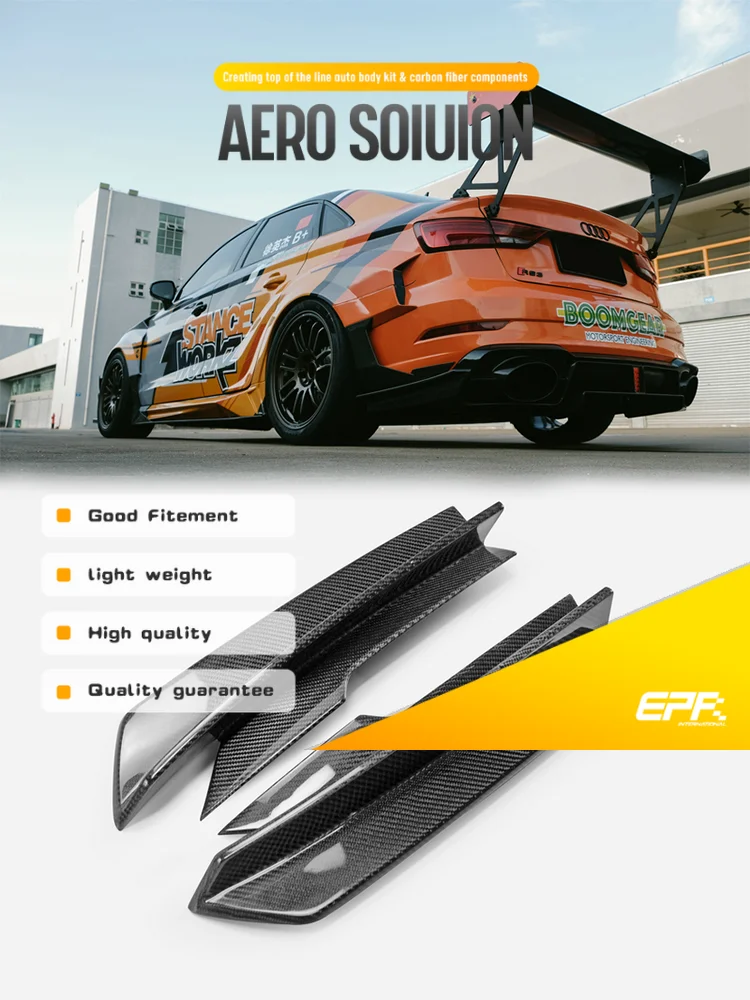 For Audi RS3 S3 8V Rear Bumper Spat - Stanceworkz Spec-LM 2Pcs - Perfect Fit for 8V Models