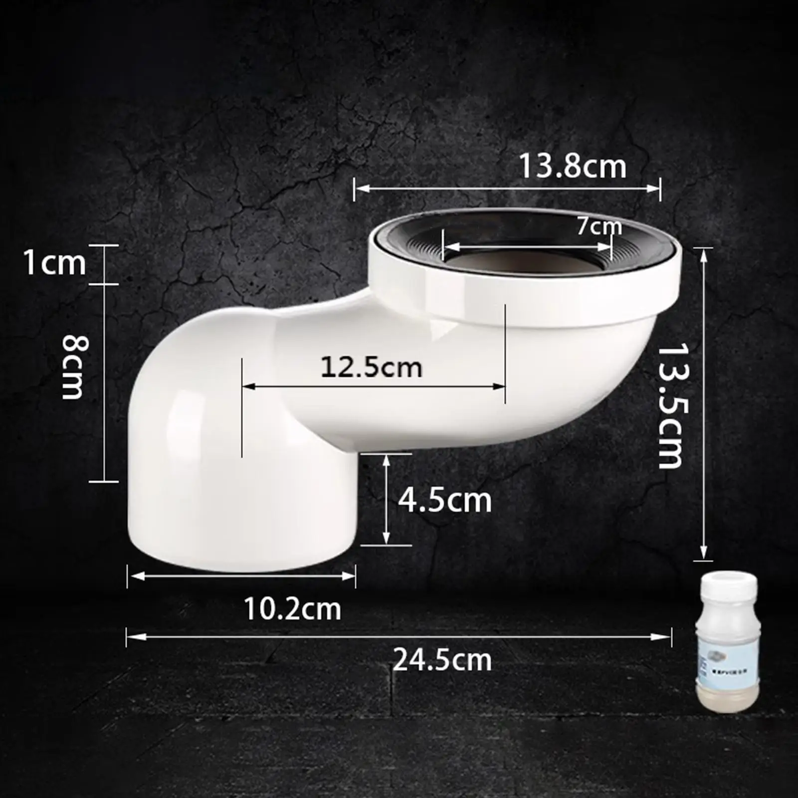 Plumbing Pipe Toilet Offset Adapter Heavy Duty Flange Shifter for Bathroom Sink or Tub Drain
