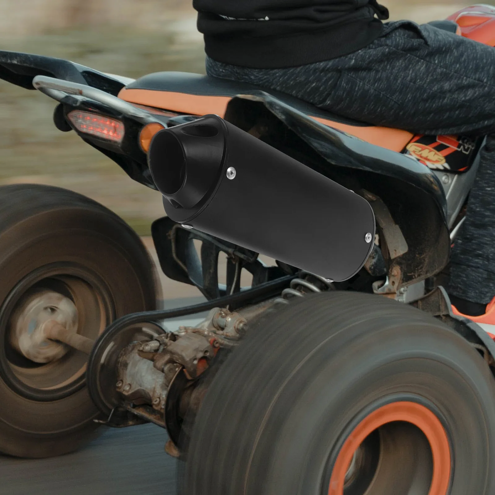 

Motorcycle Exhaust Tip 28mm Aluminum Alloy Solid Durable Muffler Replacement Universal Tail Pipe Improved Performance Atv